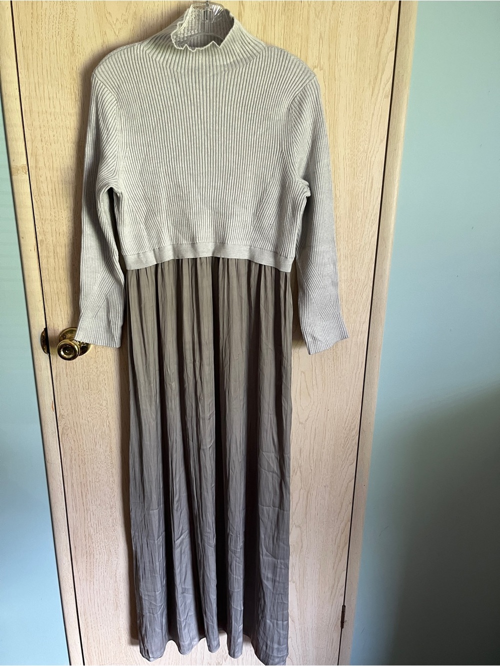 ANTHROPOLOGIE Thea Long-Sleeve Twofer Maxi Dress SZ 1X - Picture 2 of 15